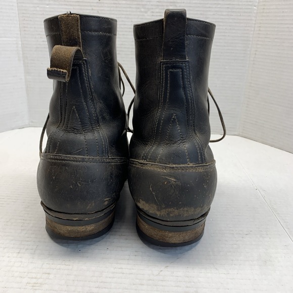 Vtg WHITE\'S Semi-Dress Boots/ QUABAUG Black LOGGER Men\'s Size US 11 C **THRASHED main image 4